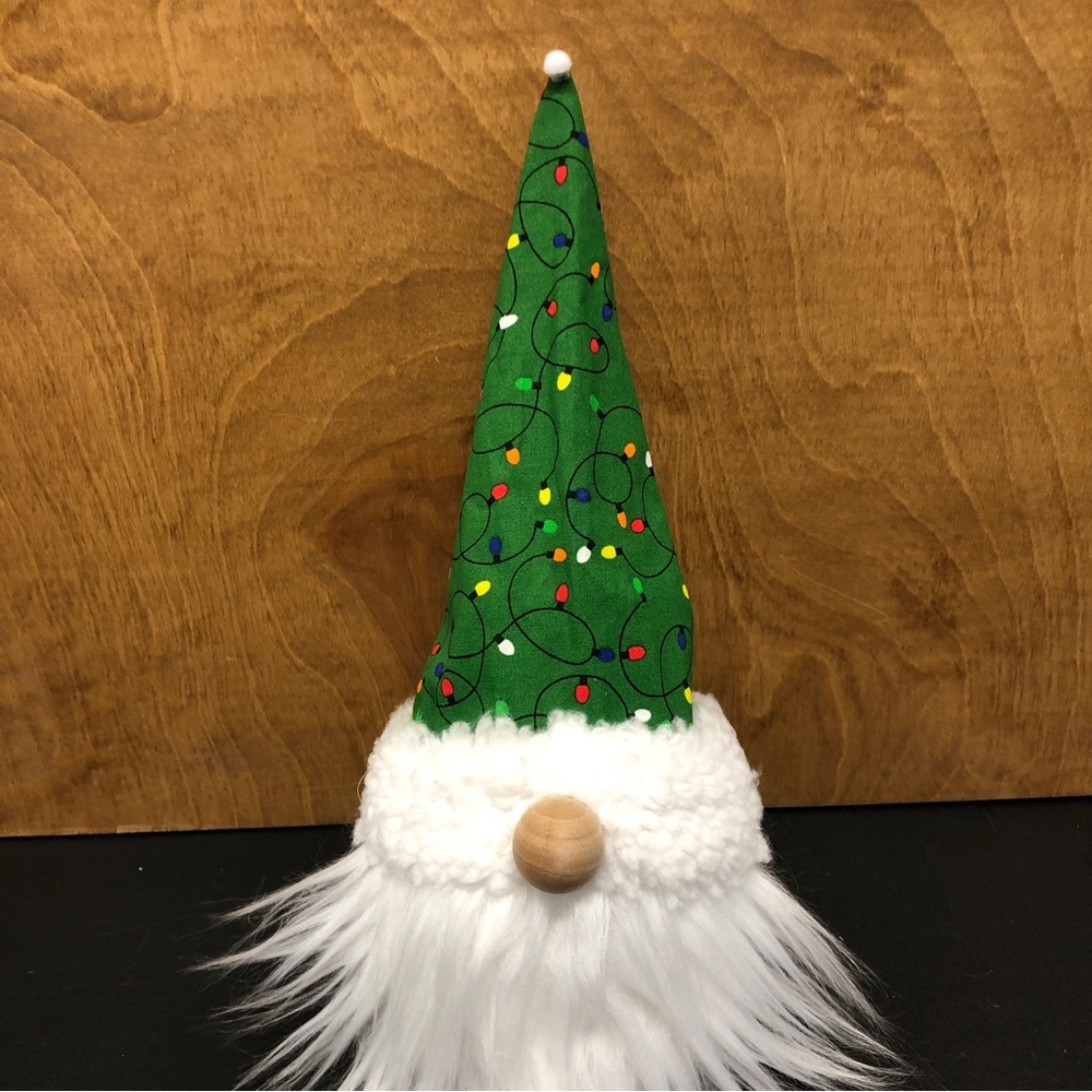 Green Christmas Lights Gnome Holiday Xmas Gift Red Yellow Blue White Fun